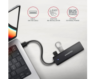 AXAGON HUE-C1A, 4x USB 5Gbps TRAVEL hub, USB-C, USB-A - 1353426 - zdjęcie 4